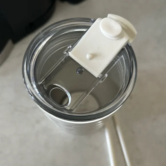 Simply Modern Leopard Print Tumbler with Straw - Cream - Picture 2 of 3